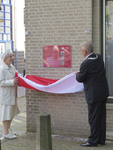 872123 Afbeelding van de onthulling van het uitlegbord van de gemeente Utrecht over de Zusters Augustinessen van St. ...